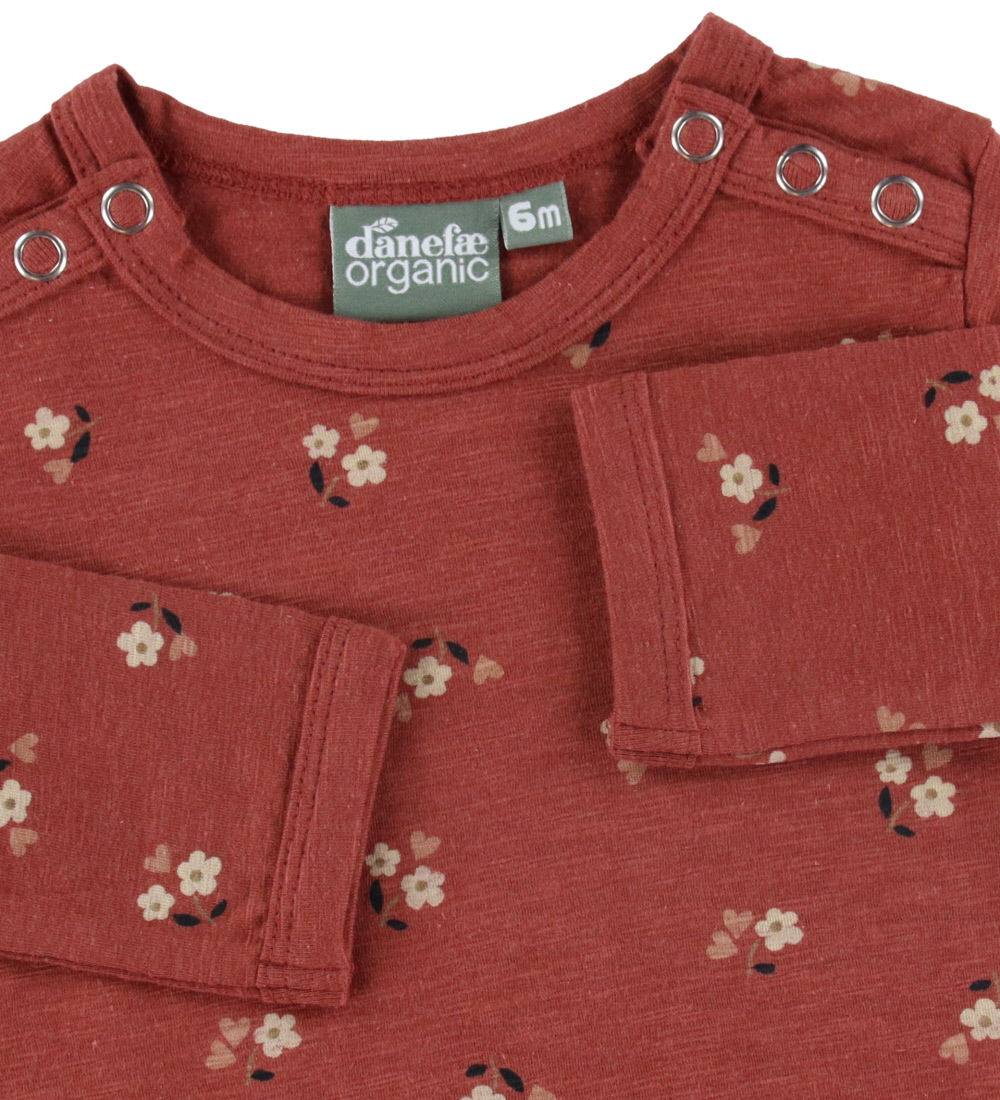 Danefæ Bodysuit l/s - Dane Hawthorn - Rose Tile Miniflower