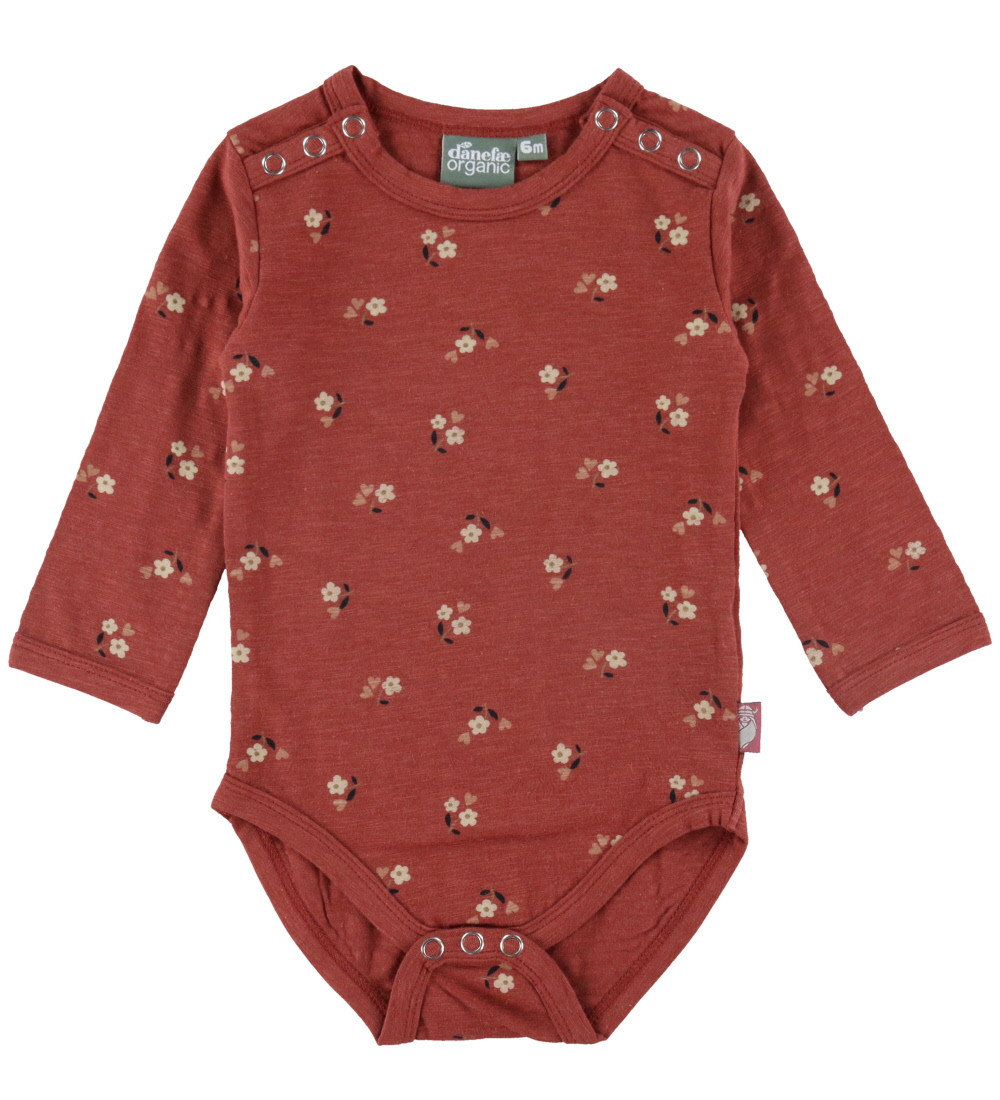 Danefæ Bodysuit l/s - Dane Hawthorn - Rose Tile Miniflower