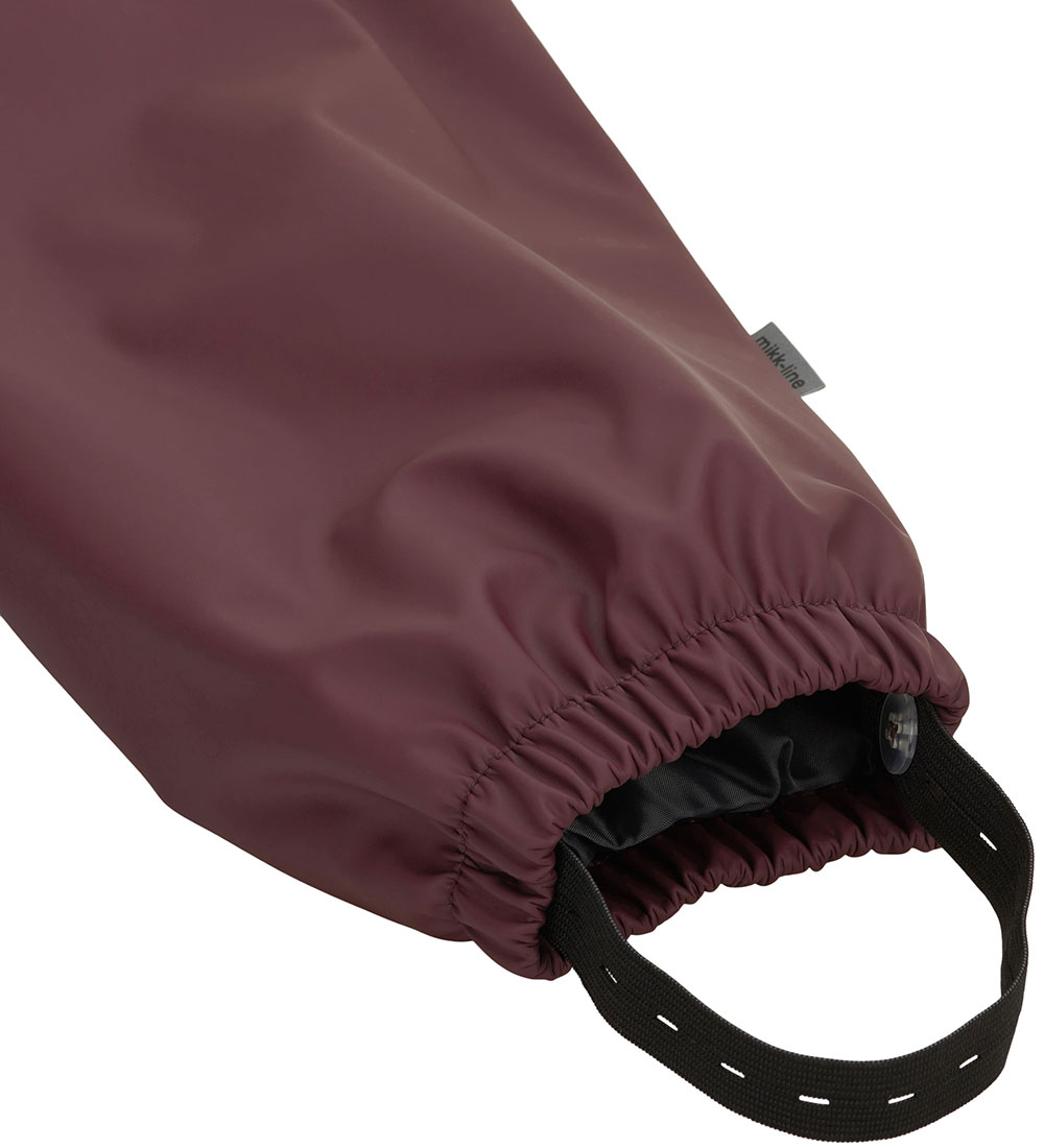 Mikk-Line Rainwear w. Fleece/Suspenders - PU - Huckleberry