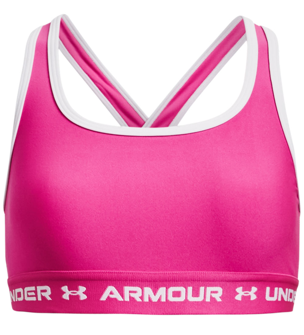 Under Armour Sports Bra - Crossback Mid Solid - Rebel Pink