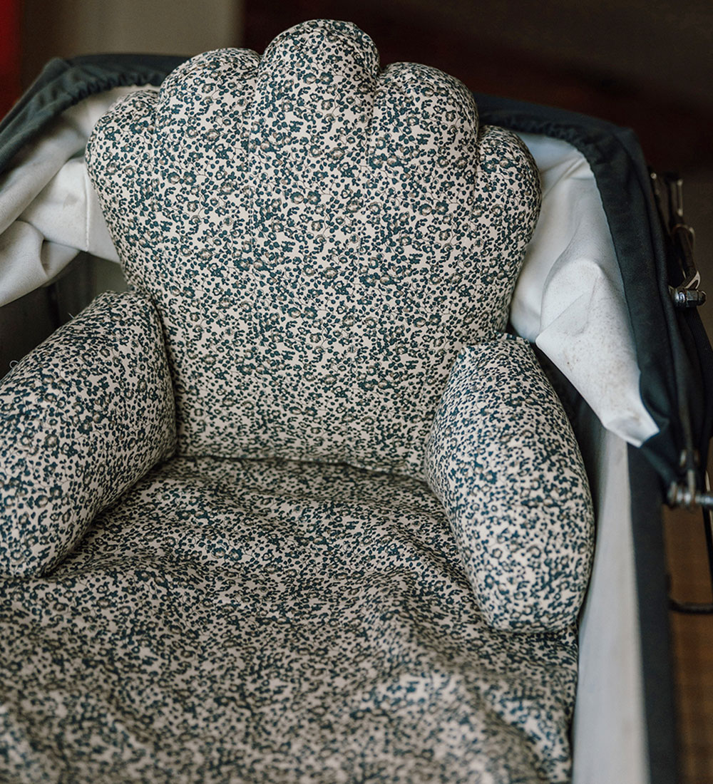 That's Mine Pram Cushion - Nori Pram - Flores Sandshell/Blue
