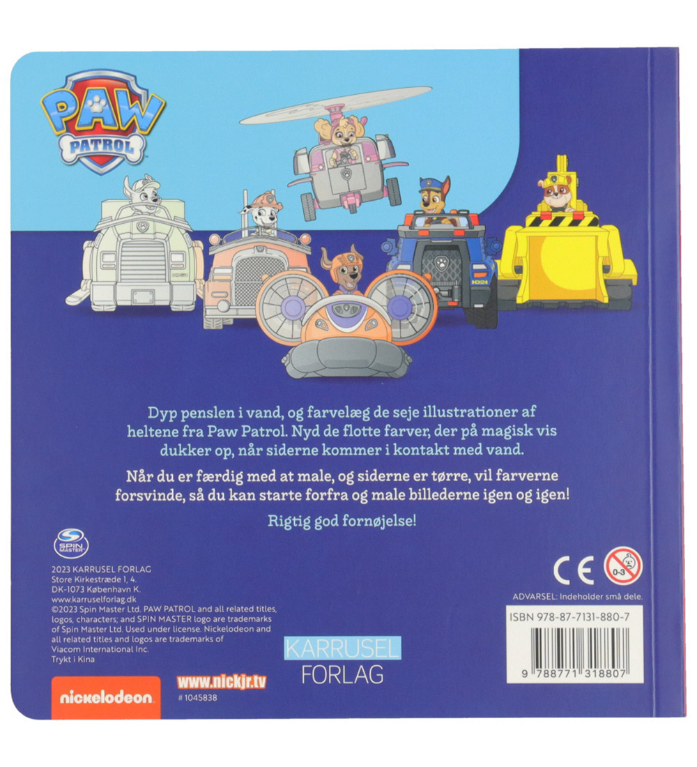 Alvilda Colouring Book - Paint With Water - Paw Patrol