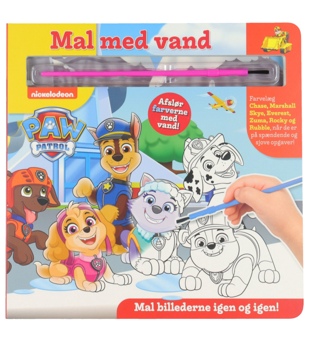 Alvilda Colouring Book - Paint With Water - Paw Patrol