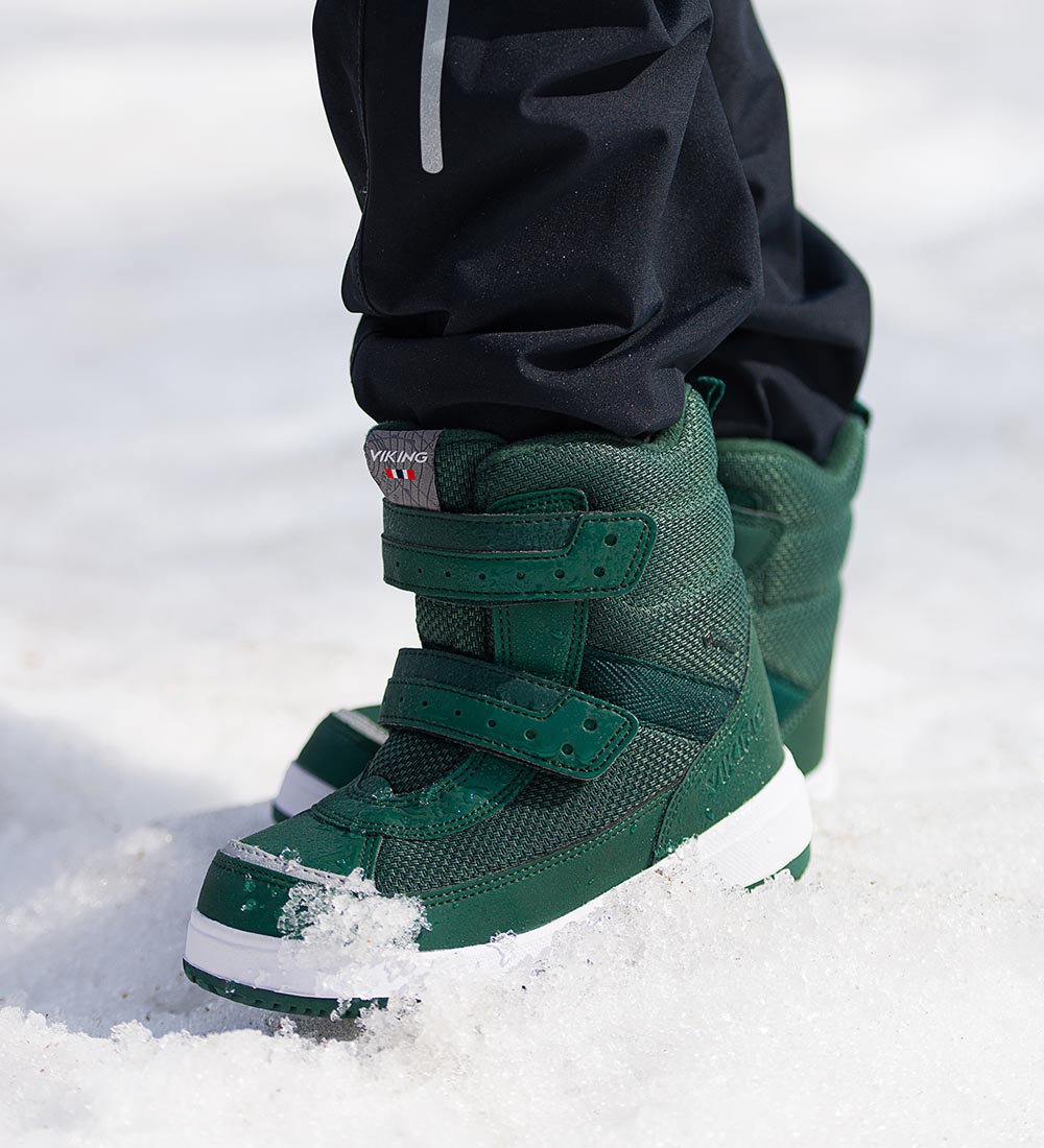 Viking Winter Boots - Tex - Play Reflex - Dark Green w. Reflex