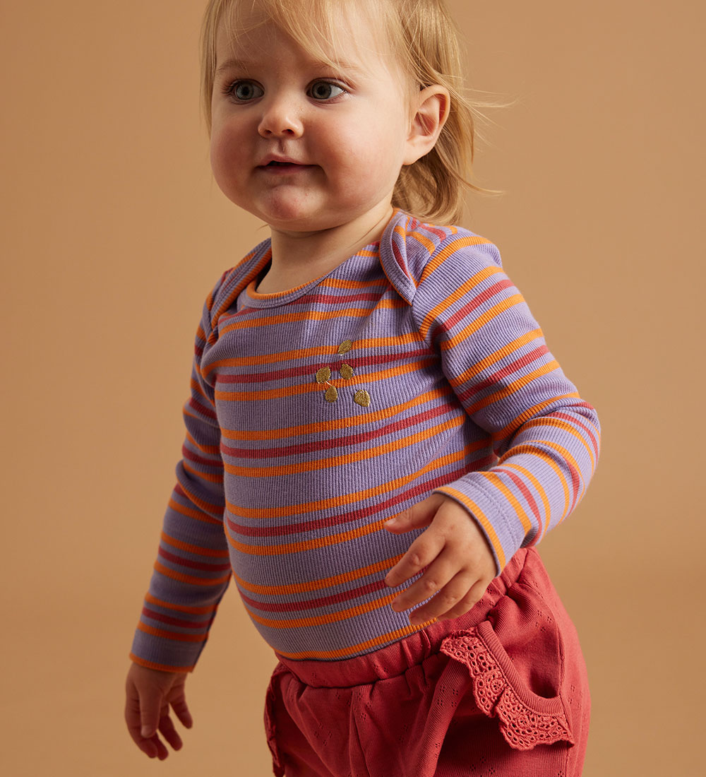 Soft Gallery Bodysuit l/s - SgbBob YD Stripe - Violet Tulip