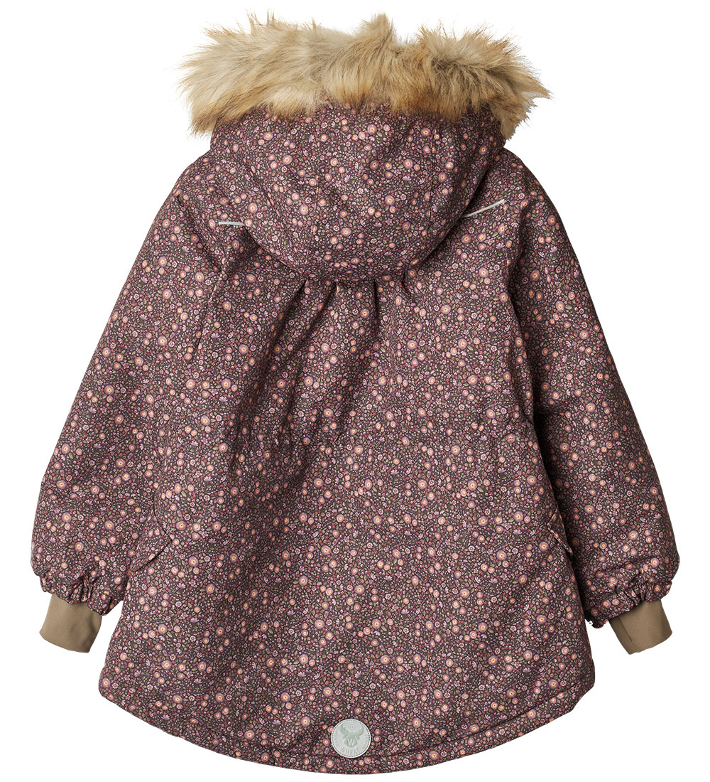Wheat Winterjas - Mathilde Tech - Aubergine Boterbloemen