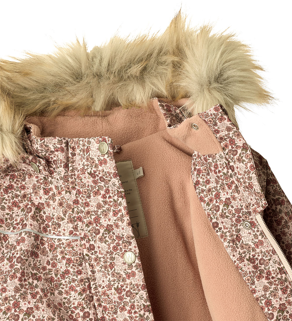 Wheat Winter Coat - Mathilde Tech - Rose Dust Flowers