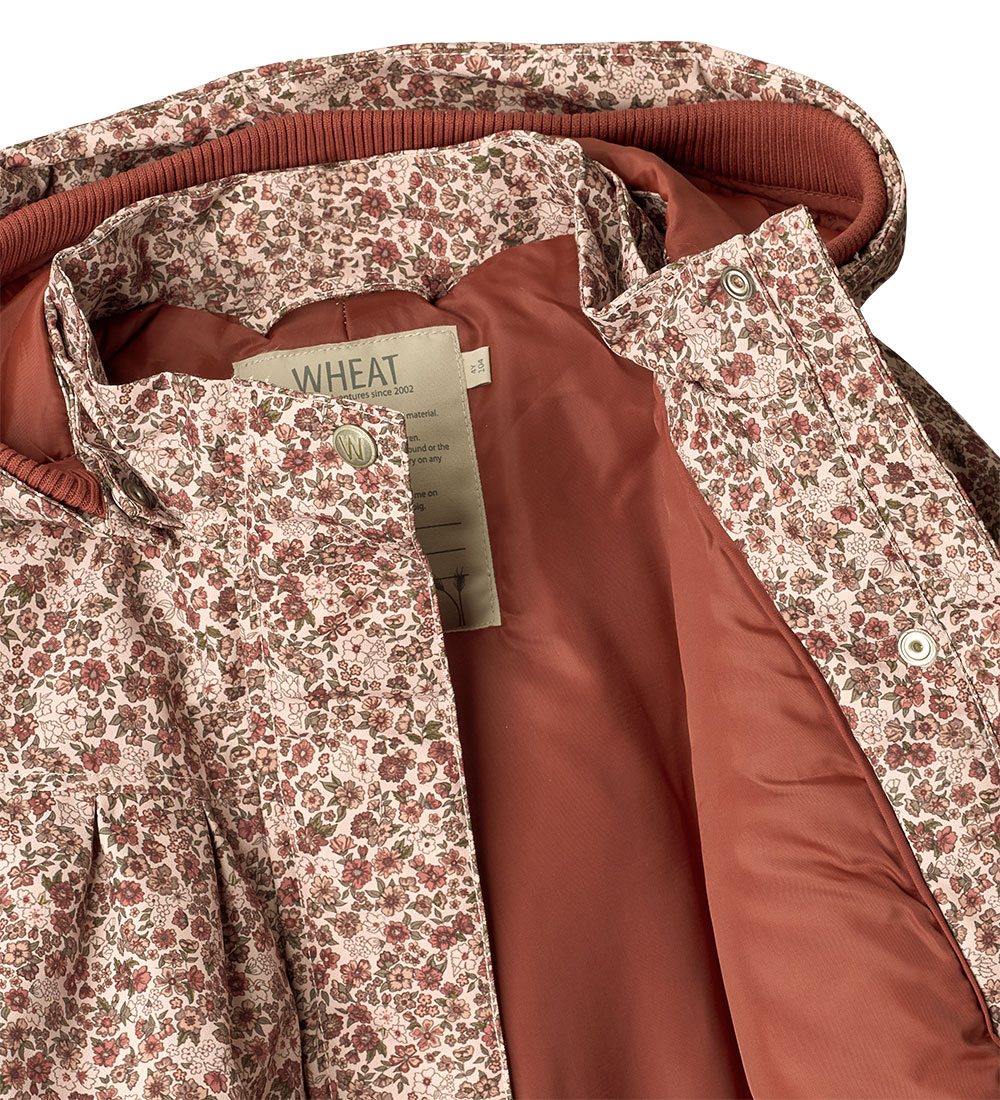 Wheat Winter Coat - Mimmi Tech - Rose Dust Flowers