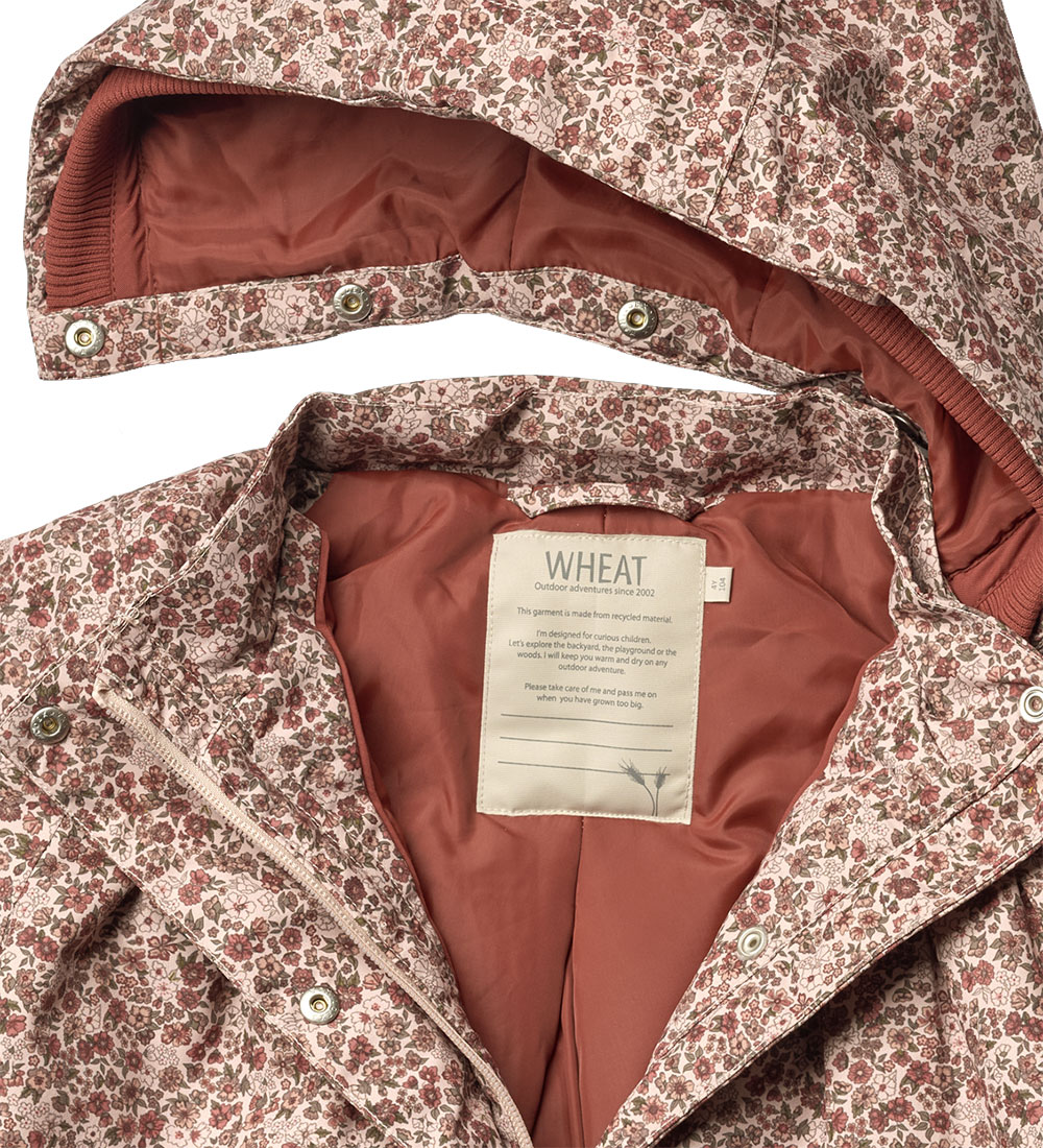 Wheat Winter Coat - Mimmi Tech - Rose Dust Flowers