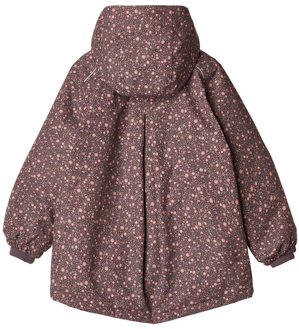 Wheat Winter Coat - Mimmi Tech - Eggplant Buttercups