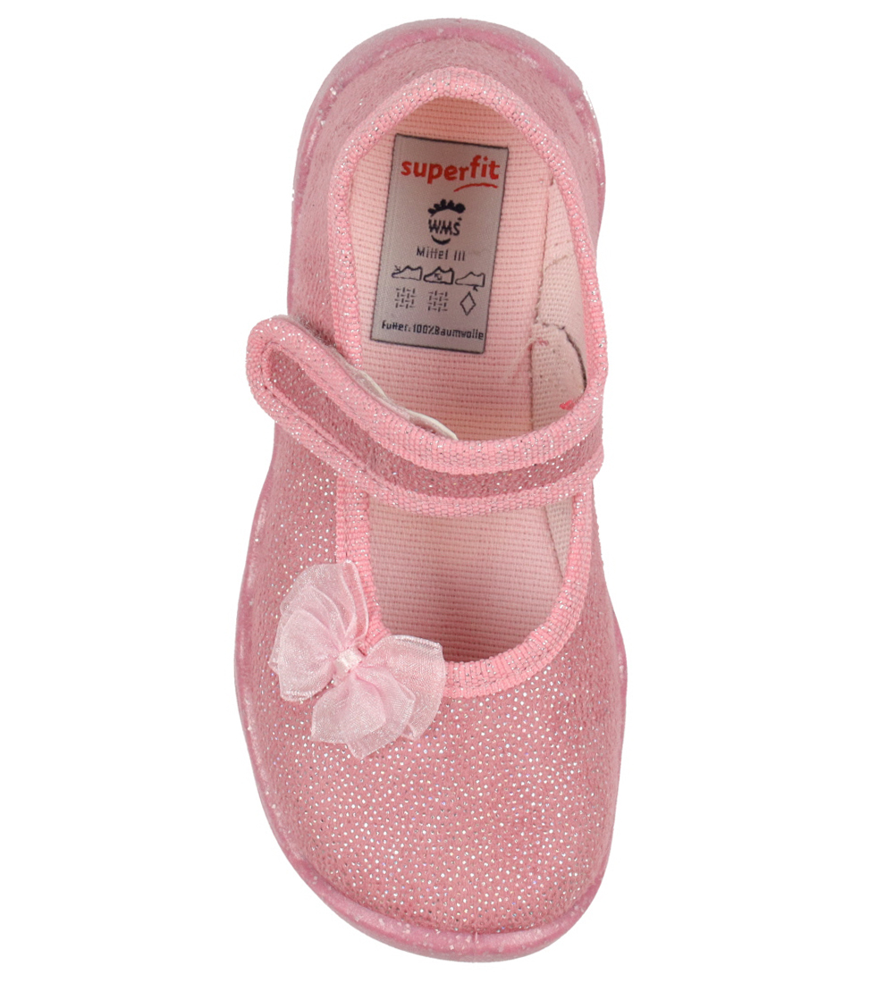Superfit Ballerina Inneskor - Bubble - Rosa m. Silver Prickar