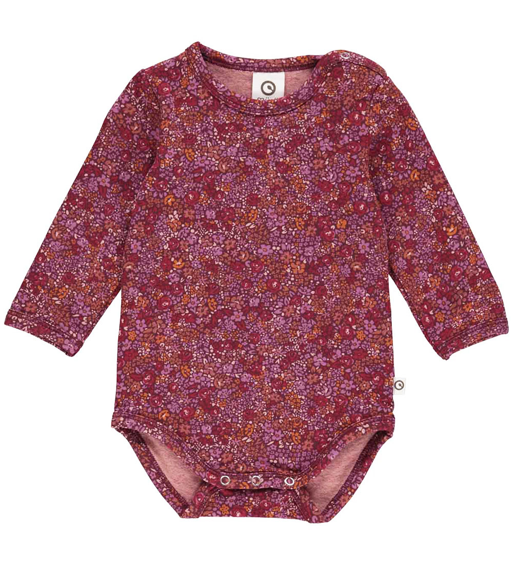 Müsli Romper l/s - Petit Blossom - Fig/Boysenberry/Berry Rood