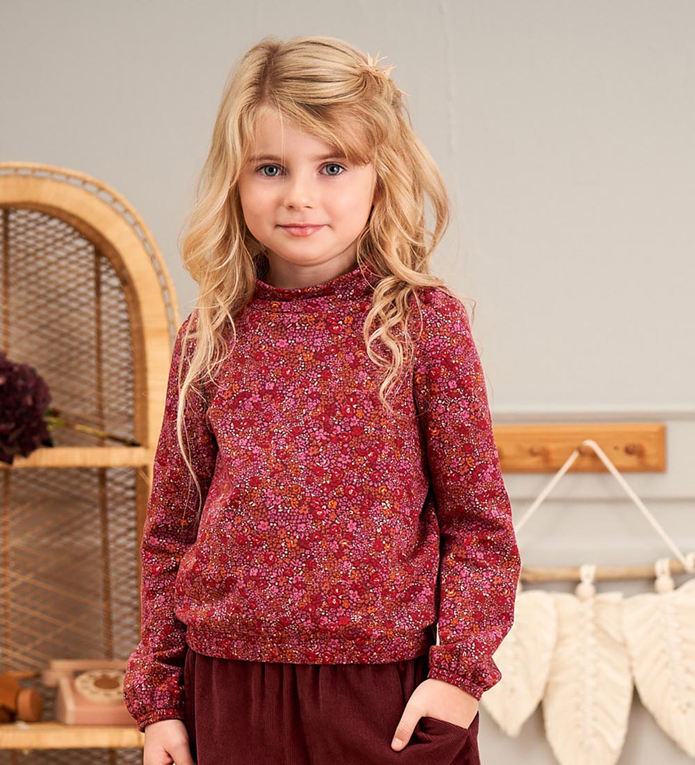 Sweat-shirt Müsli - Petit Blossom - Fig/Boysenberry/Berry Rouge
