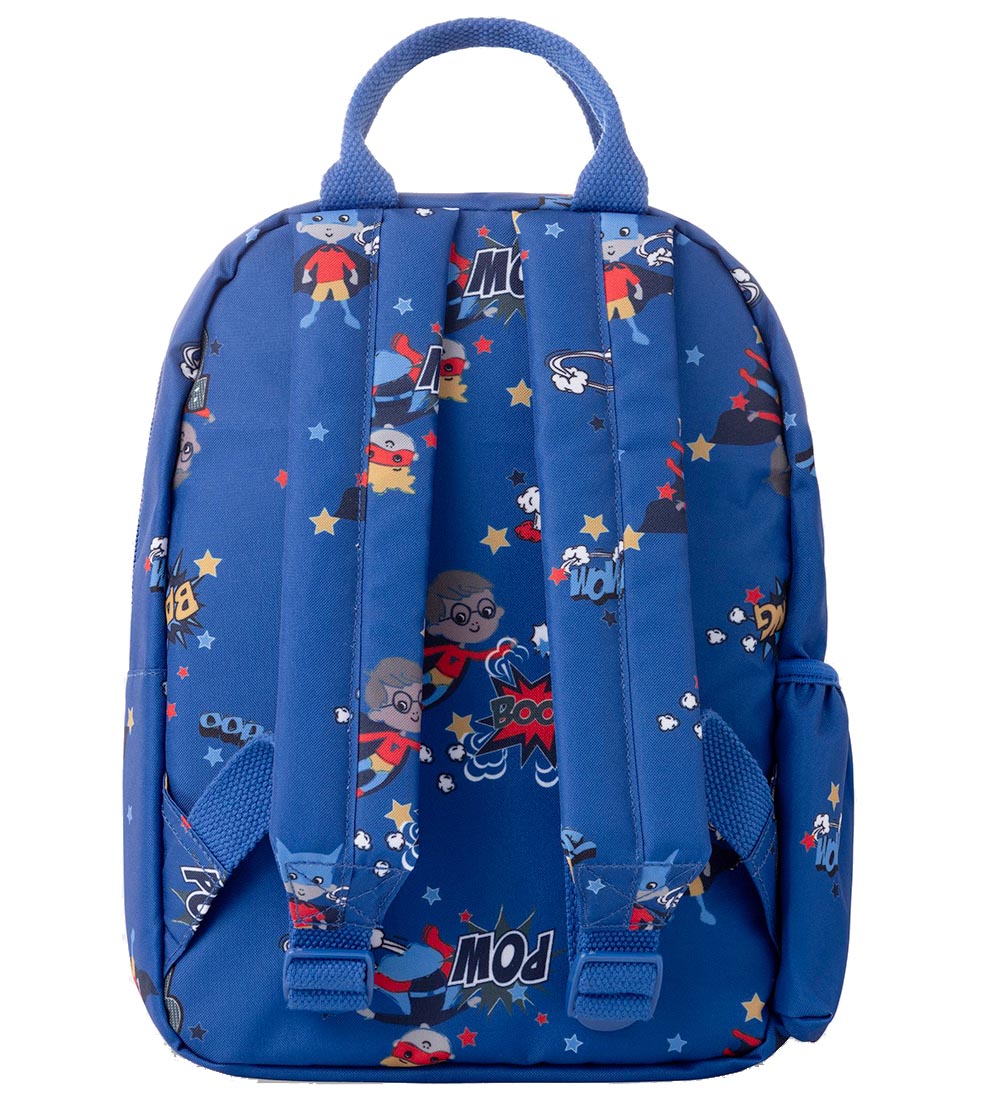 Name It Preschool Backpack - NmmNoju - True Blue w. Superheroes