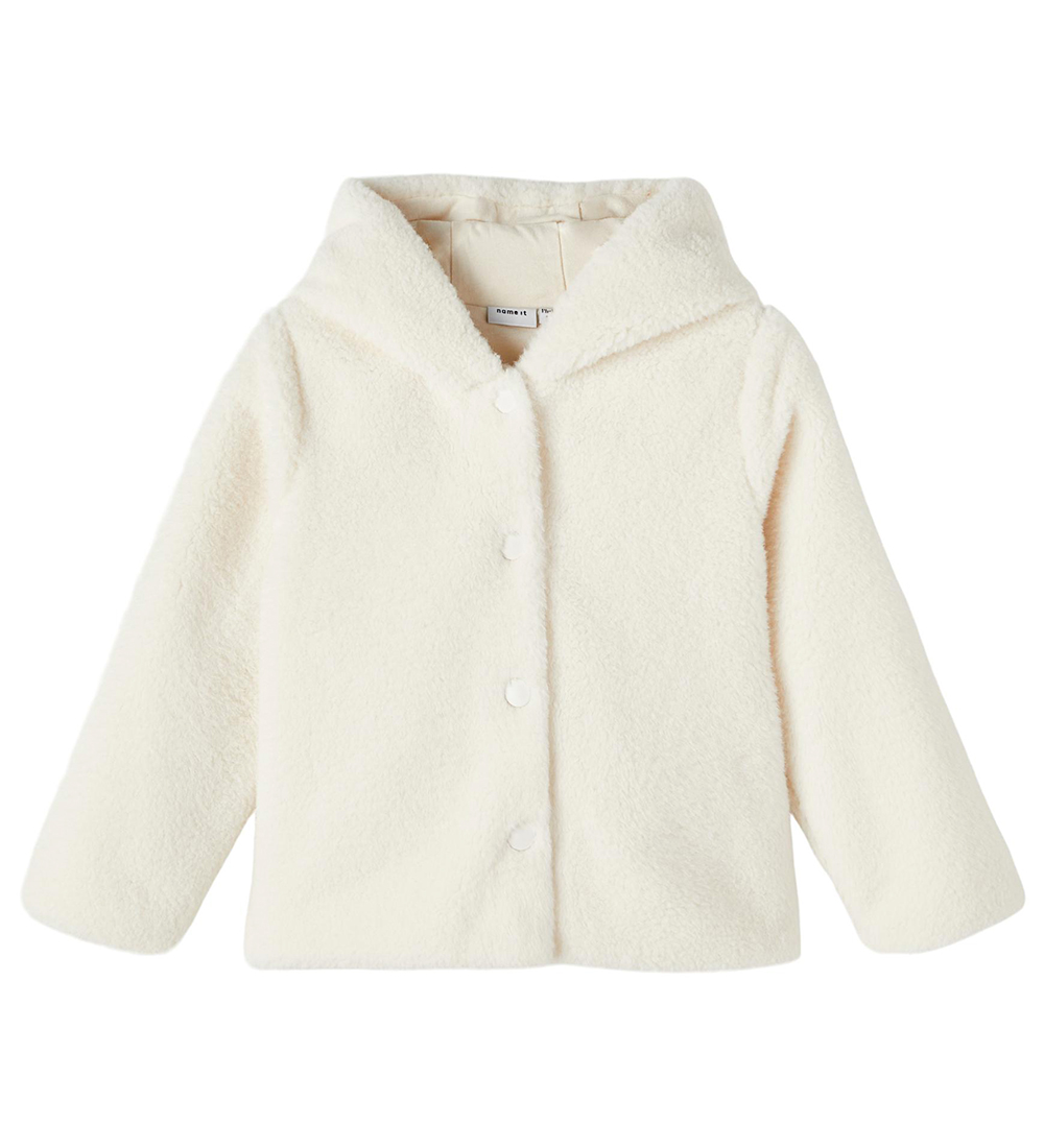 Name It Fleece Jacket - Teddy - NmfOlive - Jet Stream