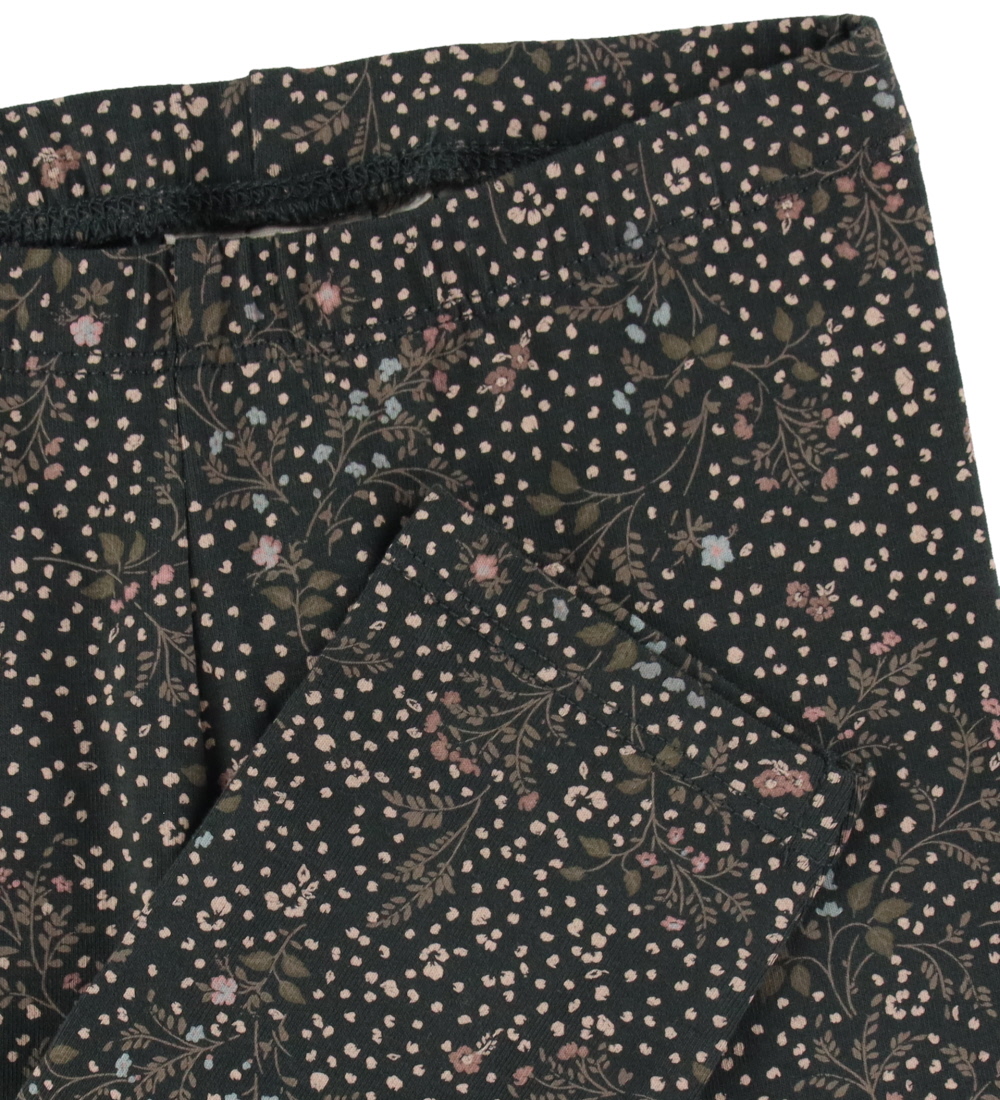 Wheat Leggings - Jules - Black Coal Small Flowers