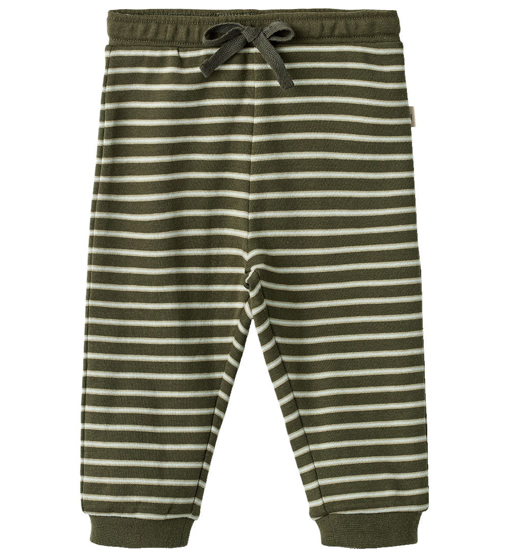 Wheat Trousers - Leo - Dark Green Stripe