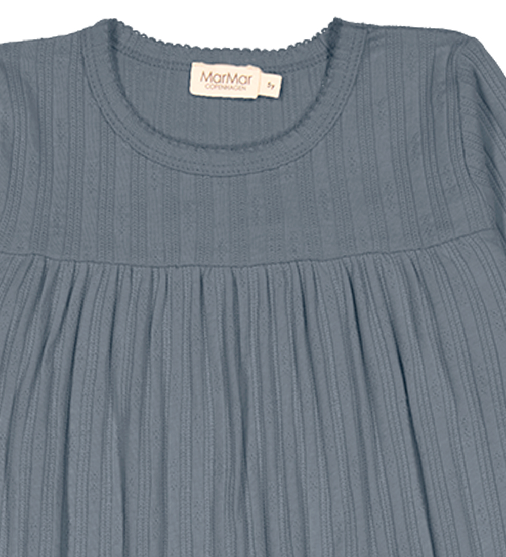 MarMar Nightdress - Modal Pointelle - Rib - Stormy Blue
