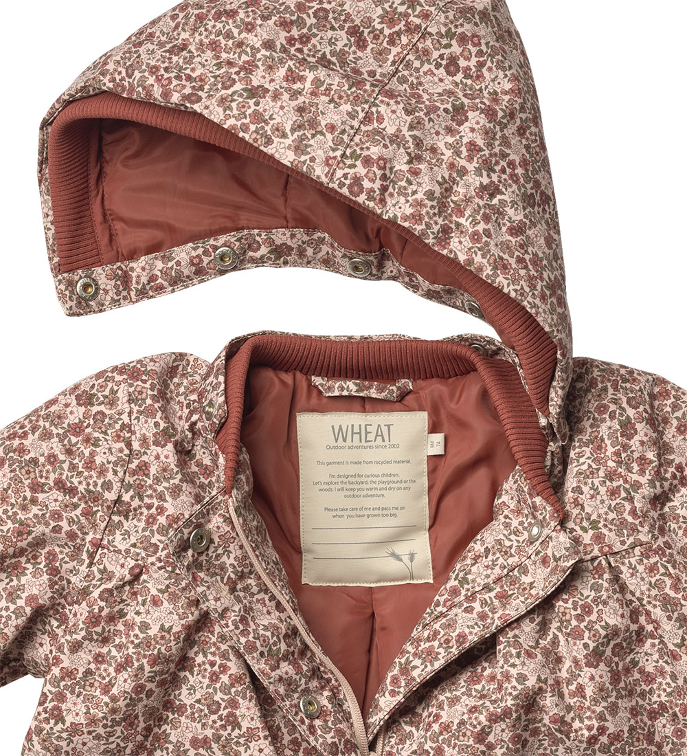Wheat Winter Coat - Mimmi Tech - Rose Dust Flowers