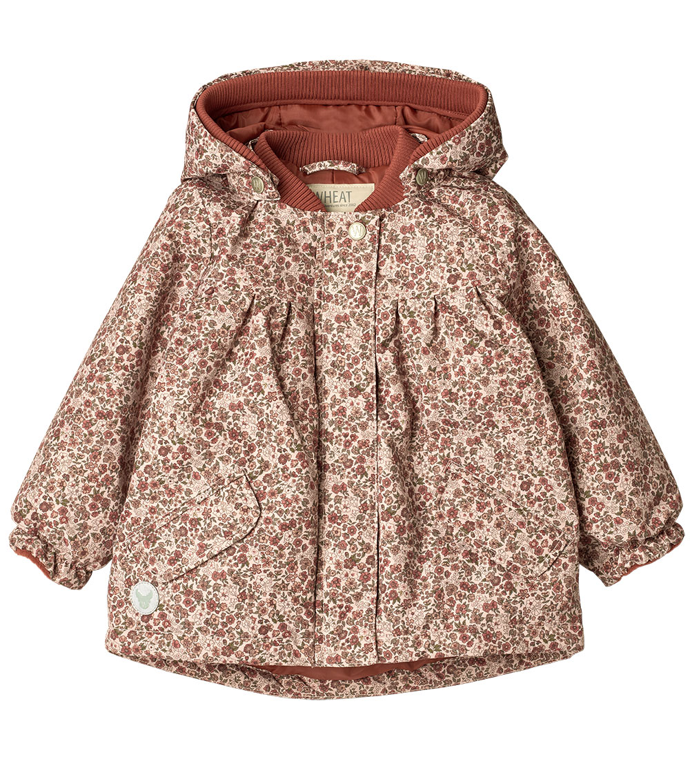 Wheat Winter Coat - Mimmi Tech - Rose Dust Flowers