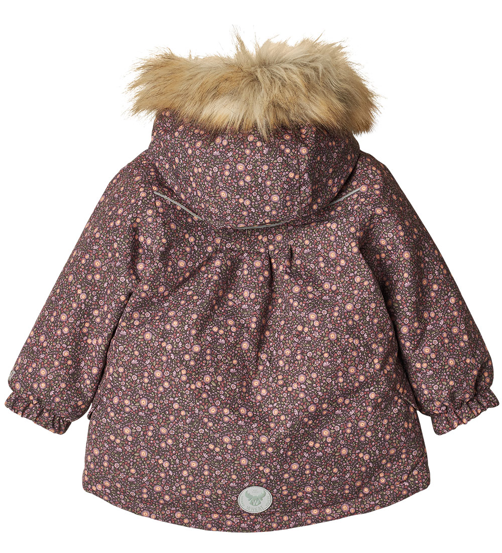 Wheat Winter Coat - Mathilde Tech - Eggplant Buttercups