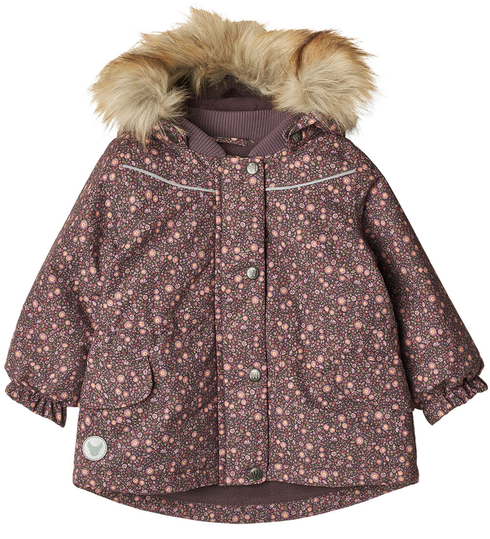 Wheat Winter Coat - Mathilde Tech - Eggplant Buttercups