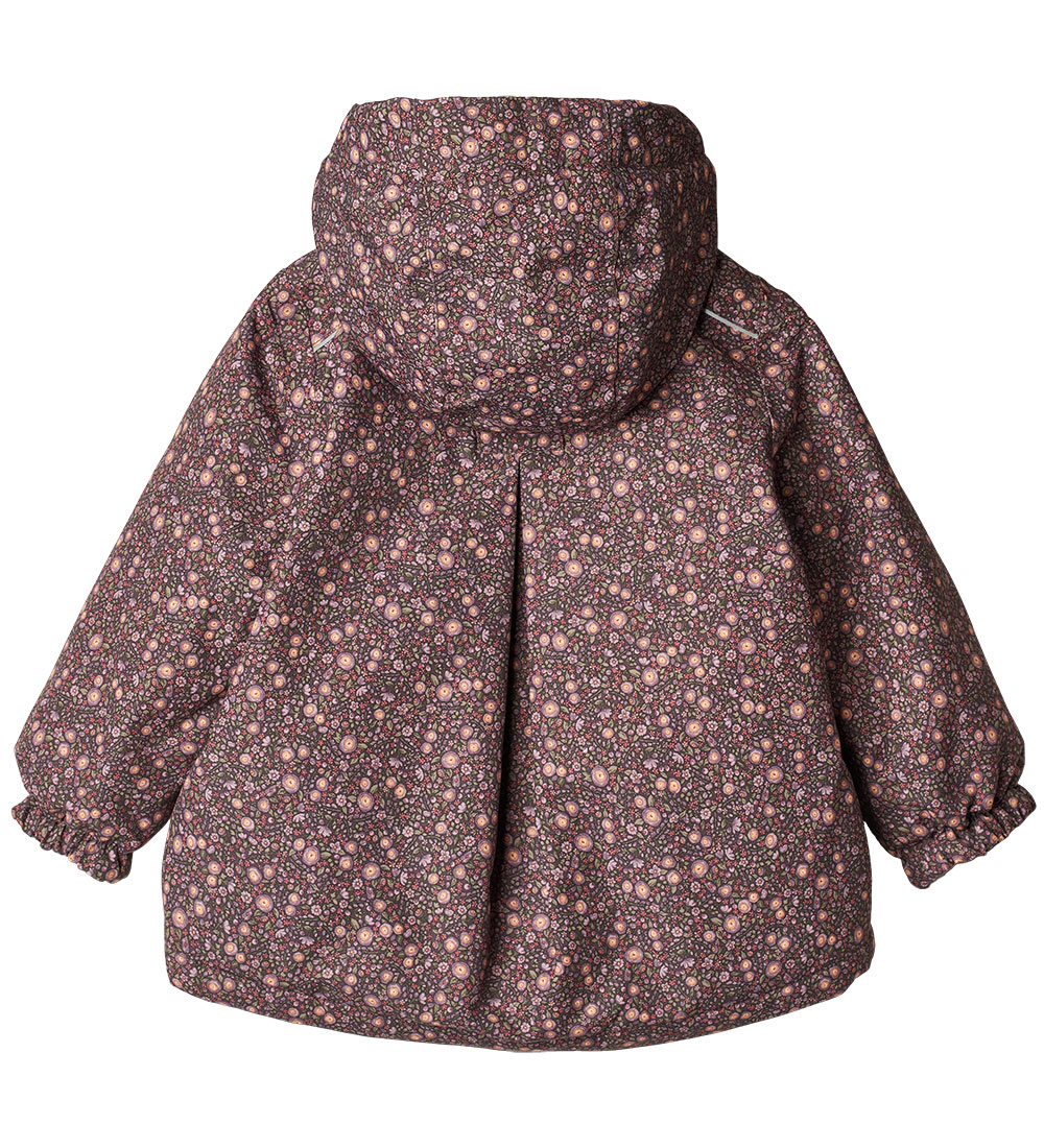 Wheat Winter Coat - Mimmi Tech - Eggplant Buttercups