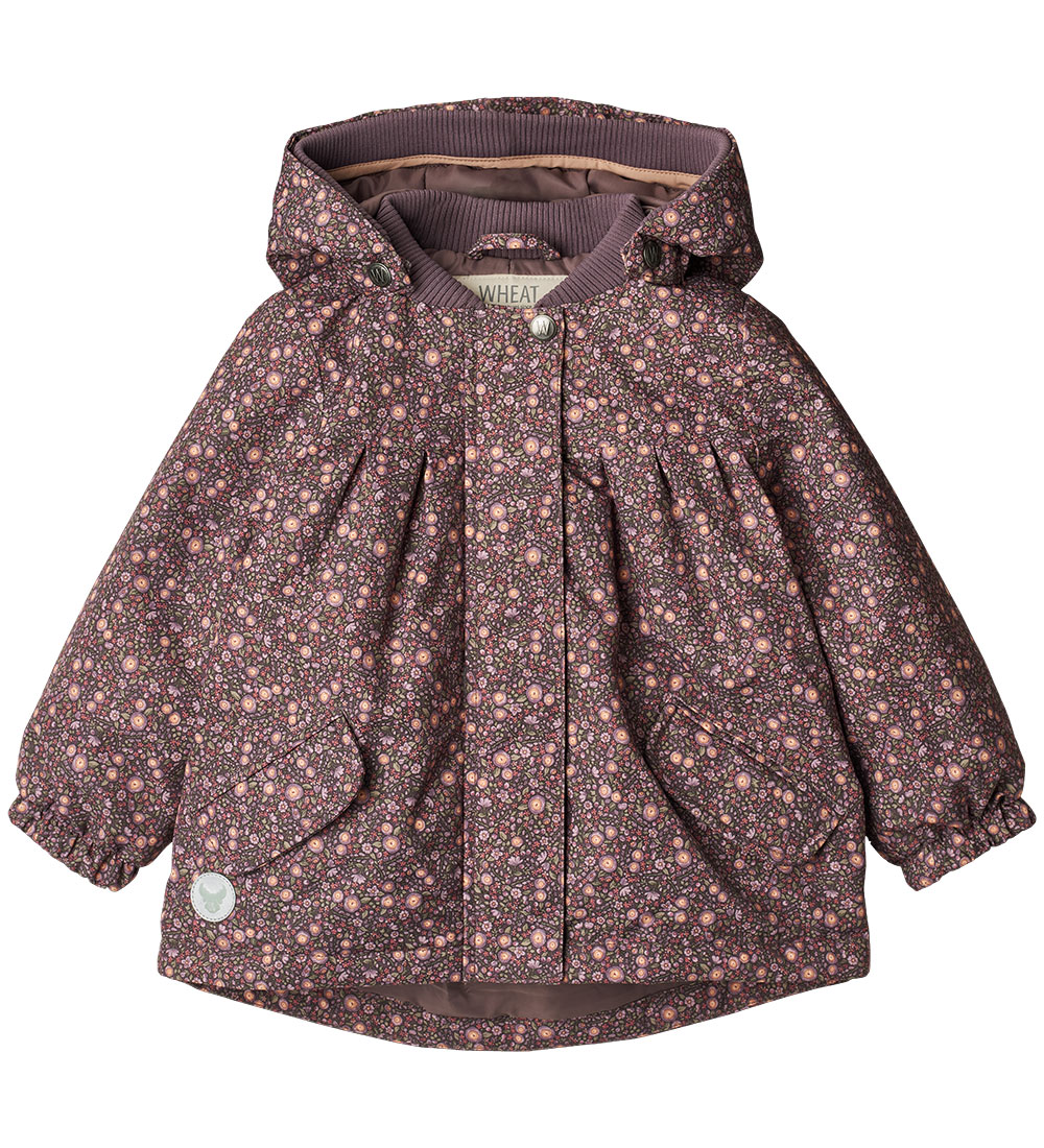 Wheat Winter Coat - Mimmi Tech - Eggplant Buttercups