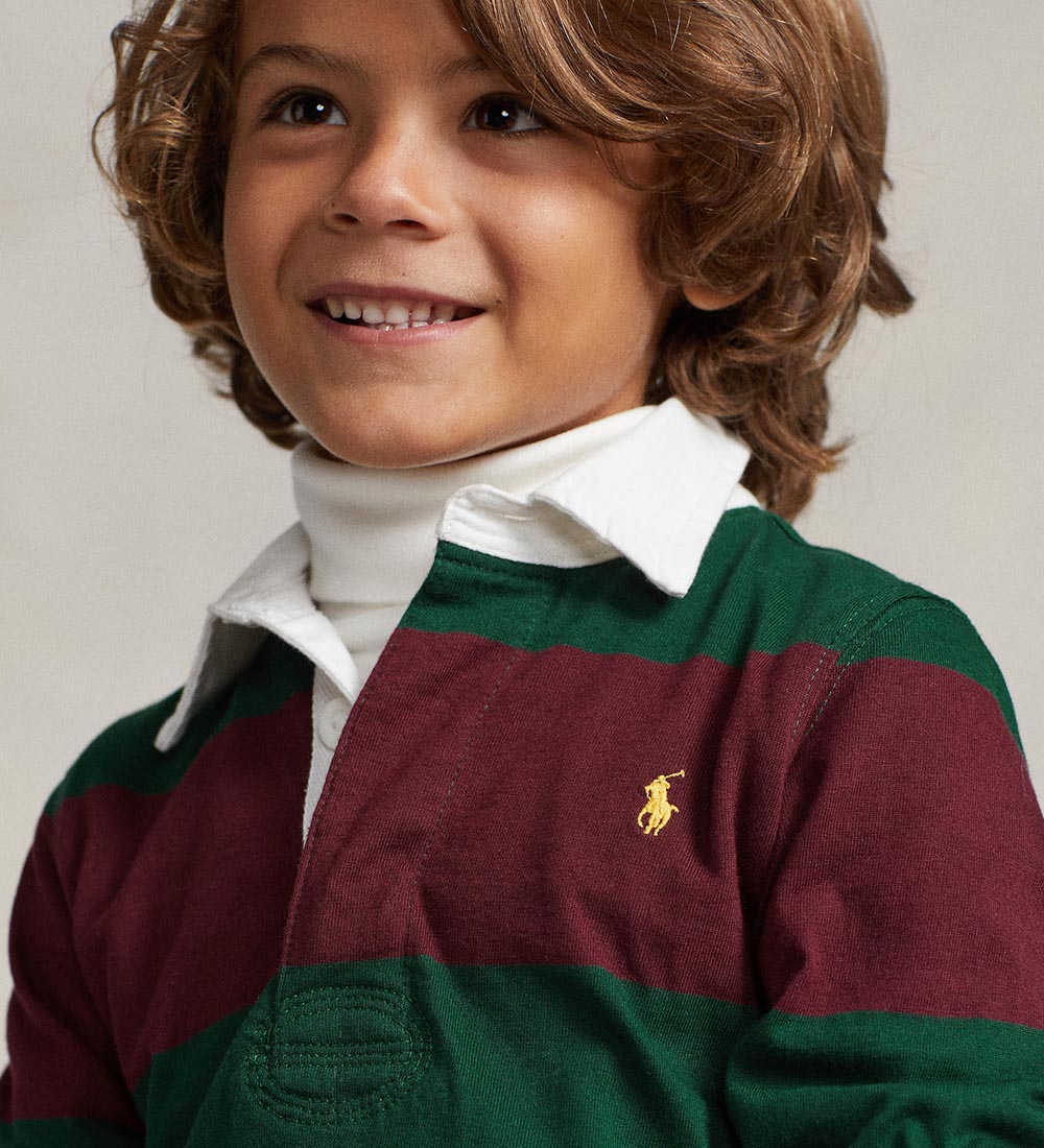 Polo Ralph Lauren Polo blouse - Dark Green/Bordeaux stripe