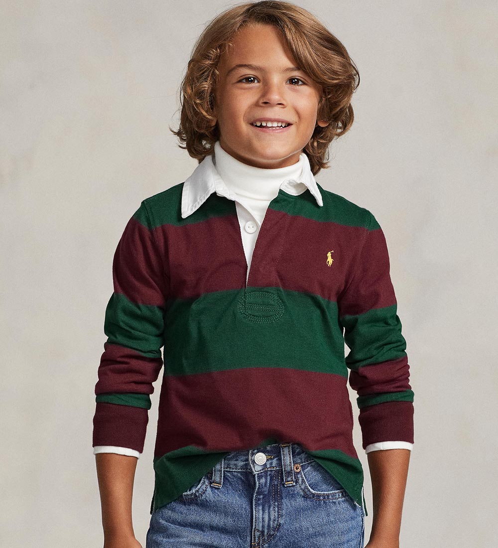Polo Ralph Lauren Polo blouse - Dark Green/Bordeaux stripe
