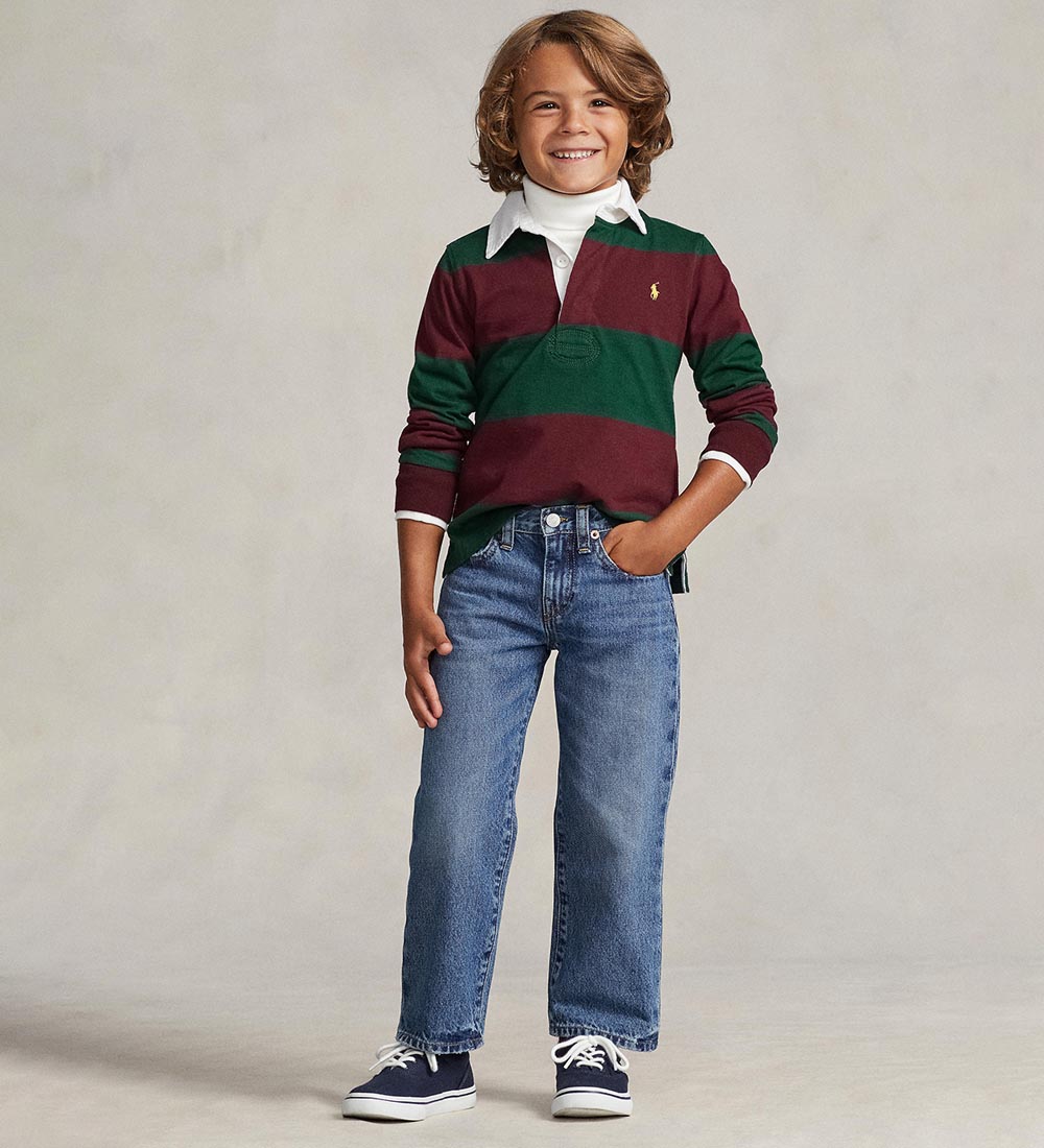 Polo Ralph Lauren Polo blouse - Dark Green/Bordeaux stripe