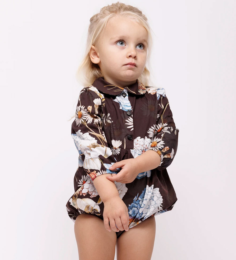Christina Rohde Jumpsuit - Brown w. Flowers