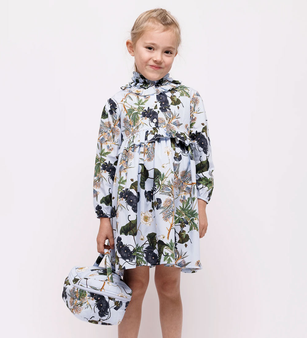 Christina Rohde Dress - Blue w. Flowers