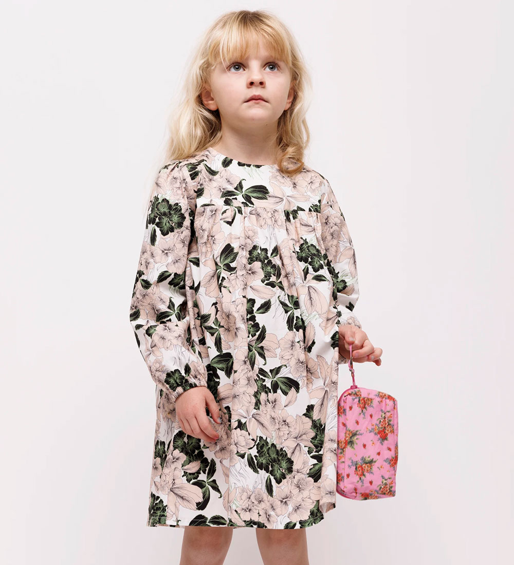 Christina Rohde Dress - White w. Flowers