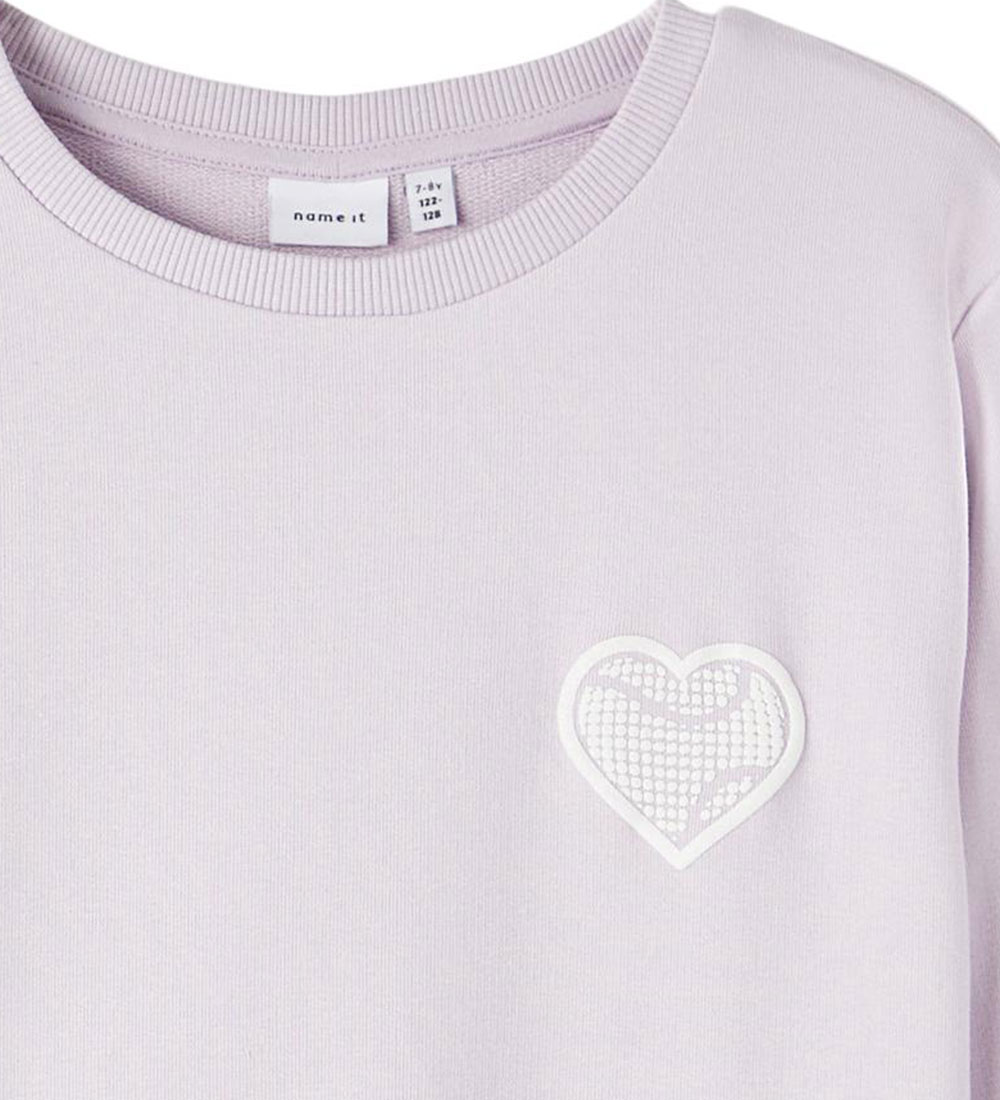 Name It Sweatshirt - NkfKennis - Orchid Hush w. Glitter