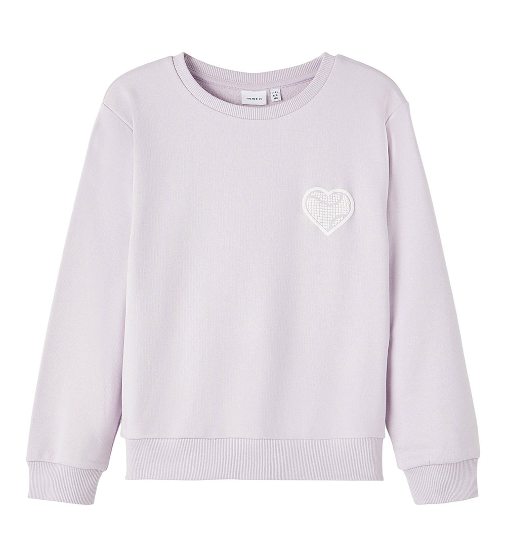 Name It Sweatshirt - NkfKennis - Orchid Hush w. Glitter