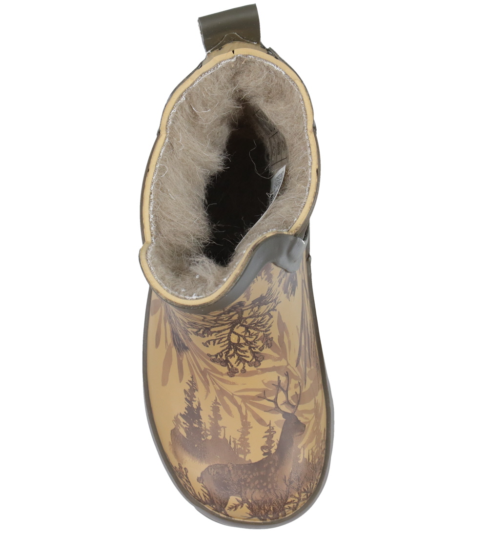 Mikk-Line Rubber Boots w. Lining - Card - Kelp