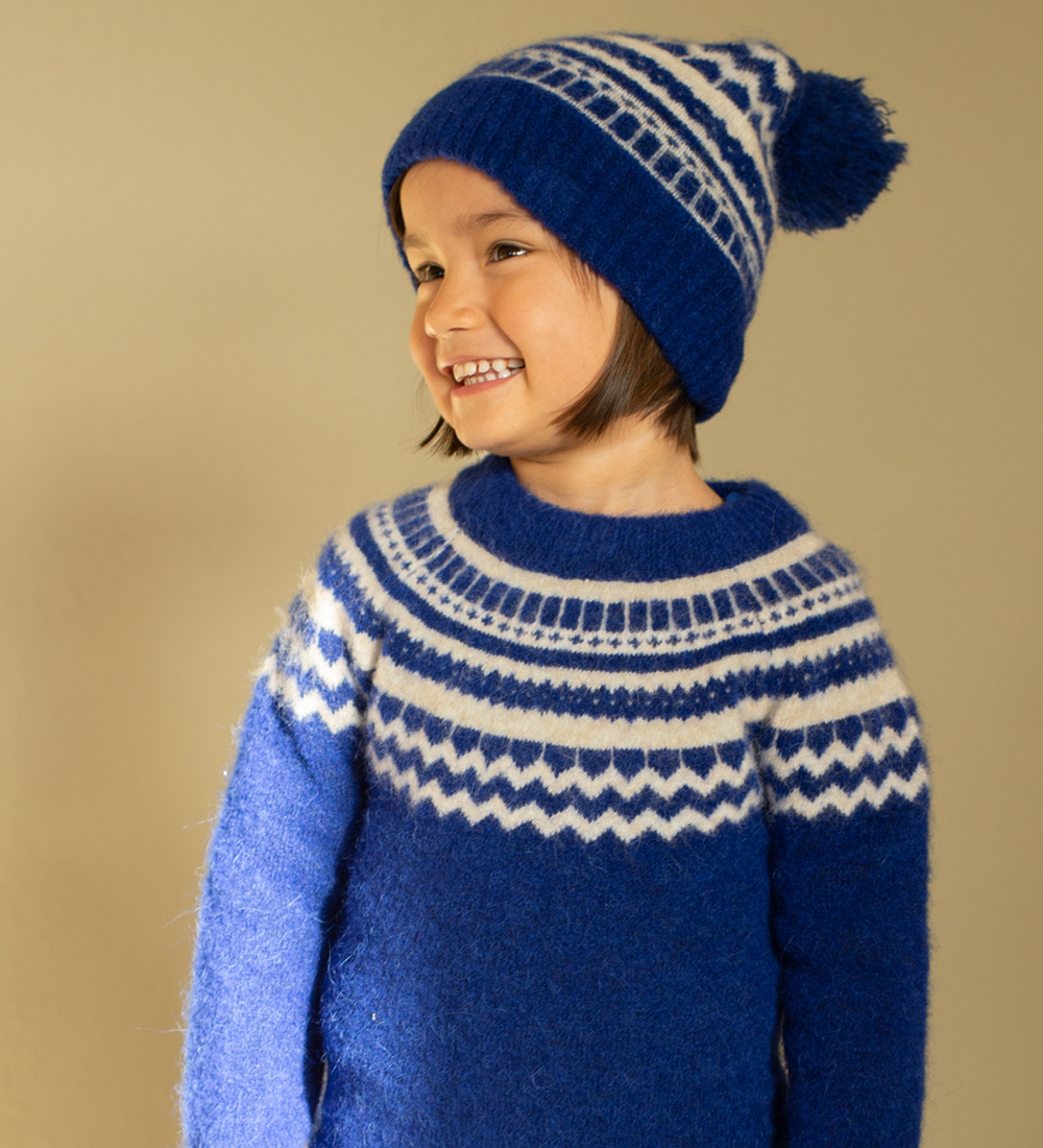 Fliink Blouse - Wool/Nylon - Knitted - Star - Mazerine Blue