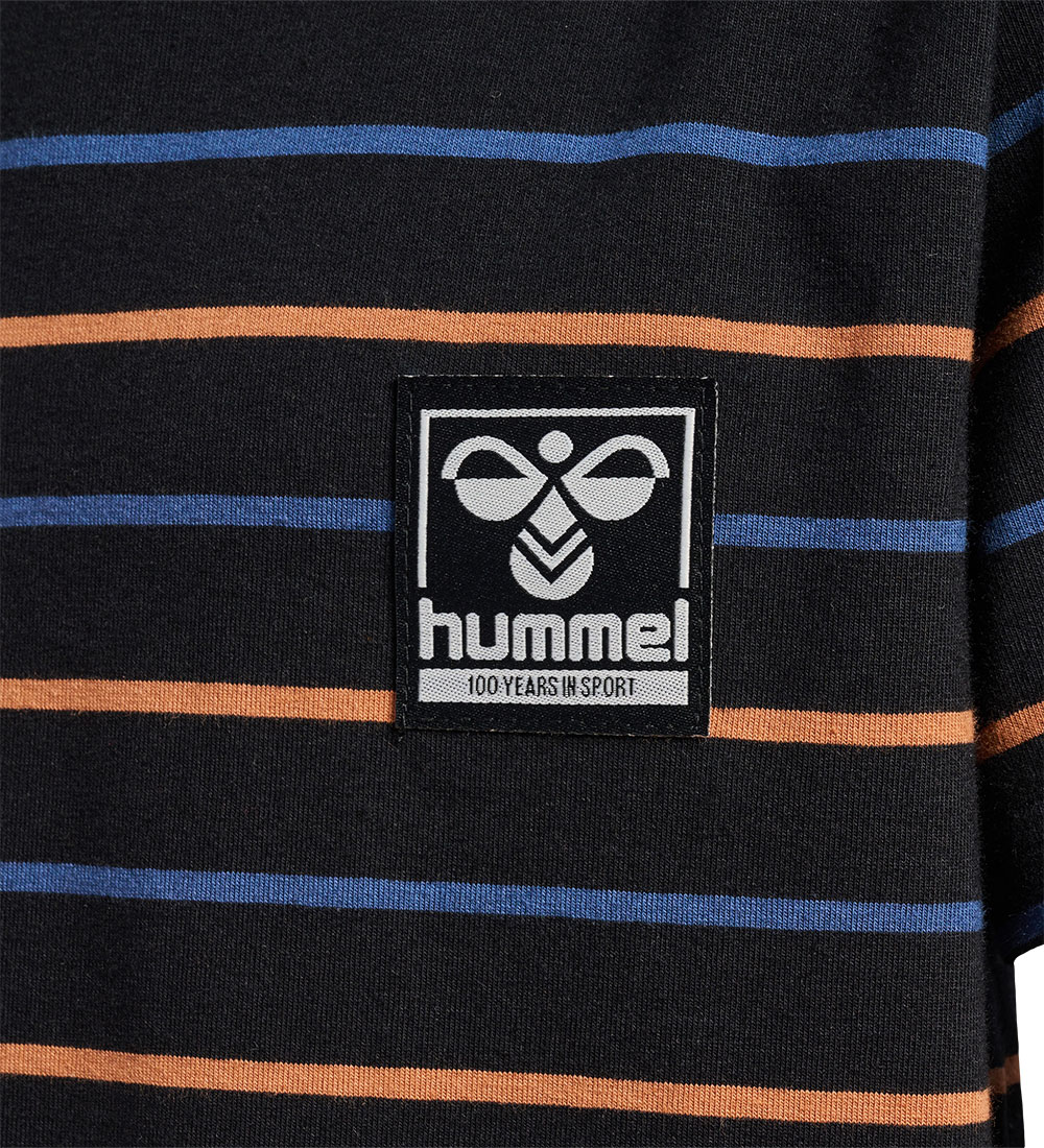Hummel Stuttermabolur - hmlStripe - Svart
