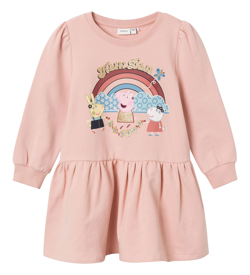 Name It Sweat Dress - NmfAnn Peppa Pig - Rose Smoke