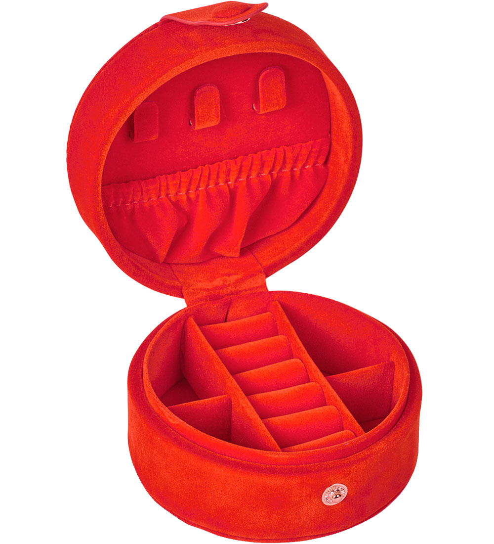 DAY ET Trinket Box - Jewelry Round - Velvet - Tangerine Tango