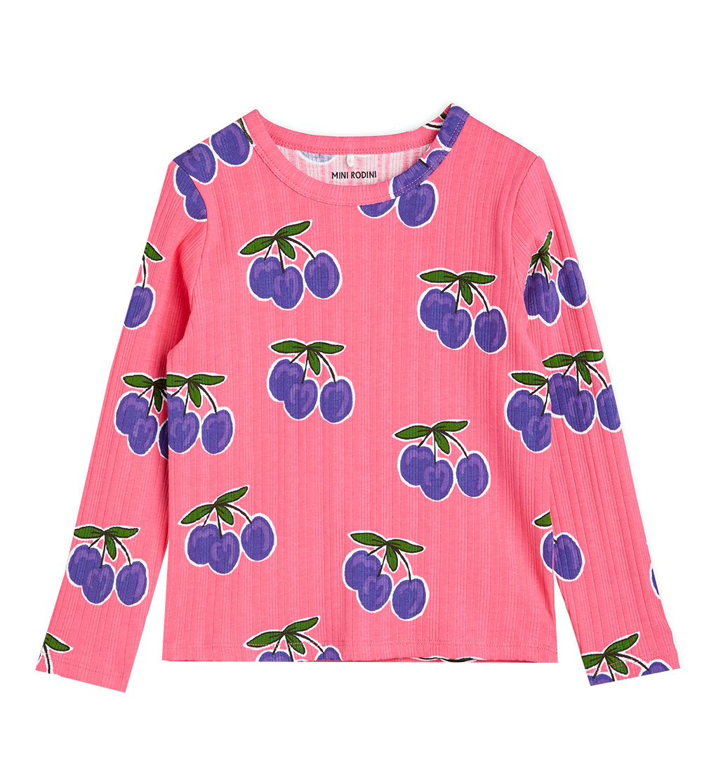 Mini Rodini Blouse - Rib - Plum - Pink