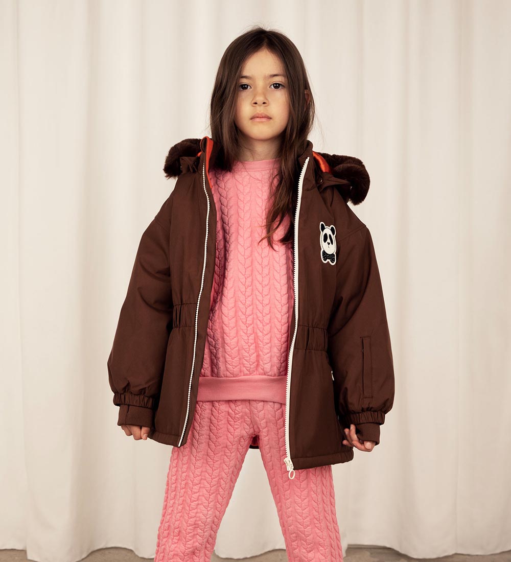 Mini Rodini Winter Coat - Panda - Brown
