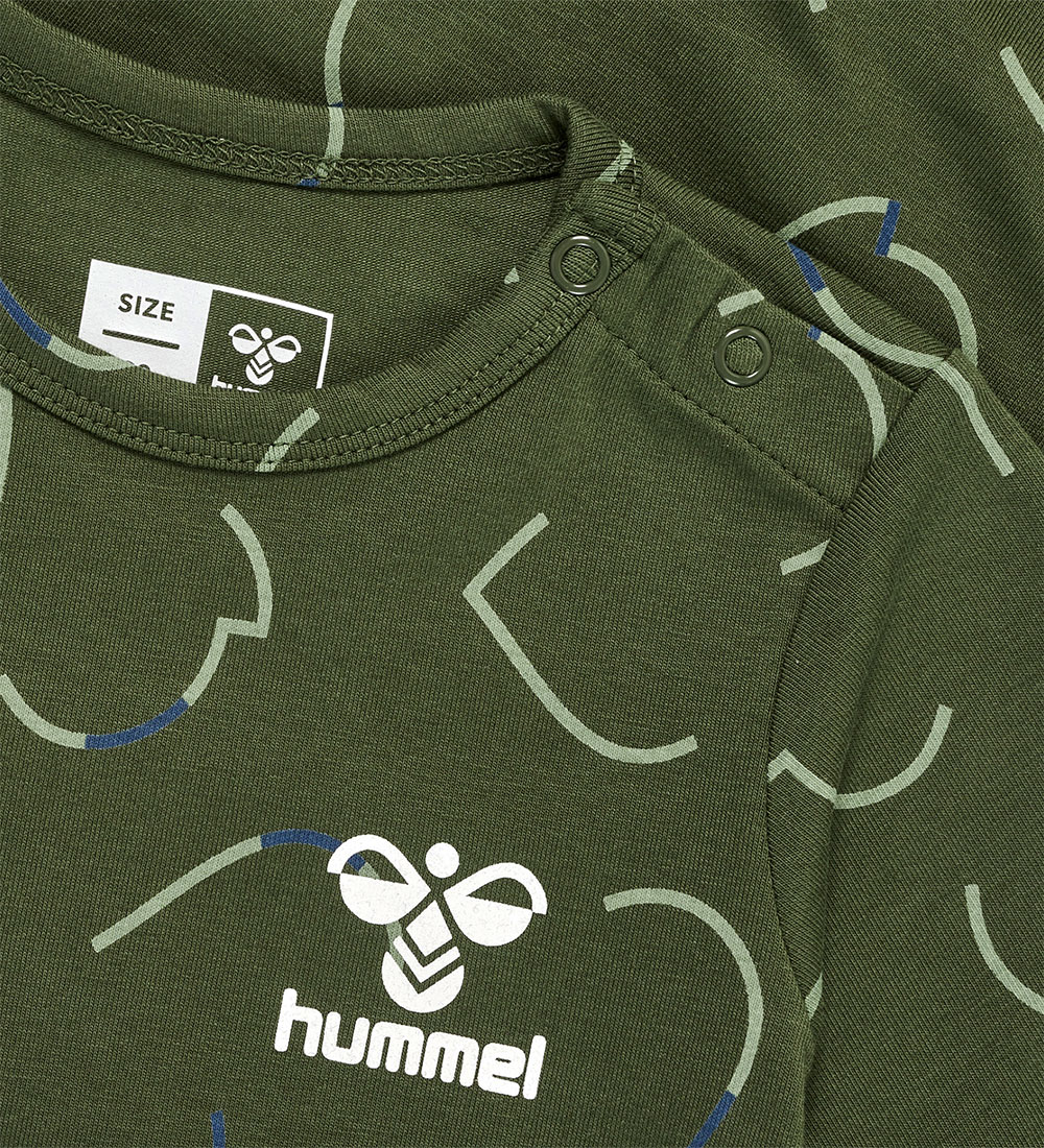 Hummel Bodysuit l/s - hmlObi - Olive Night