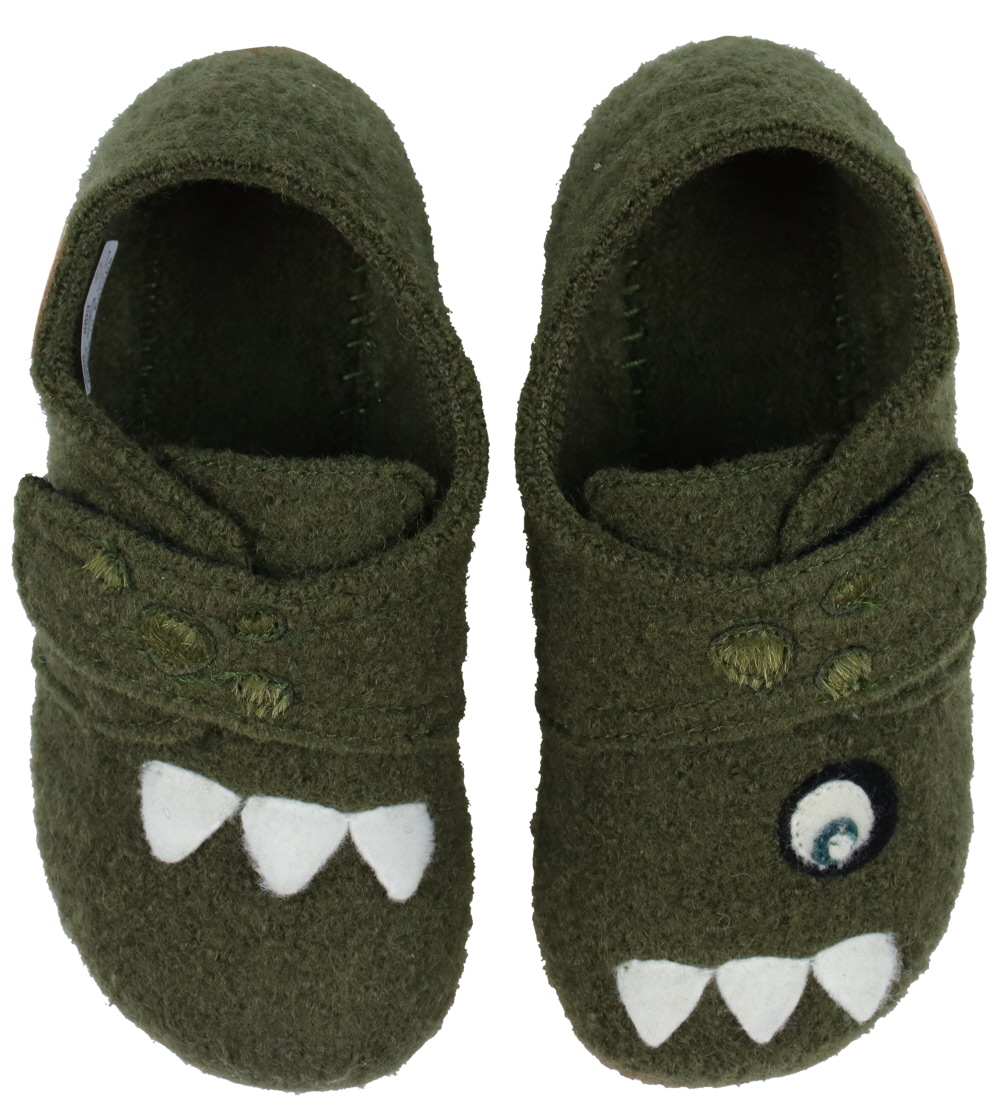Living Kitzbühel Slippers - Wool - Monster - Moss