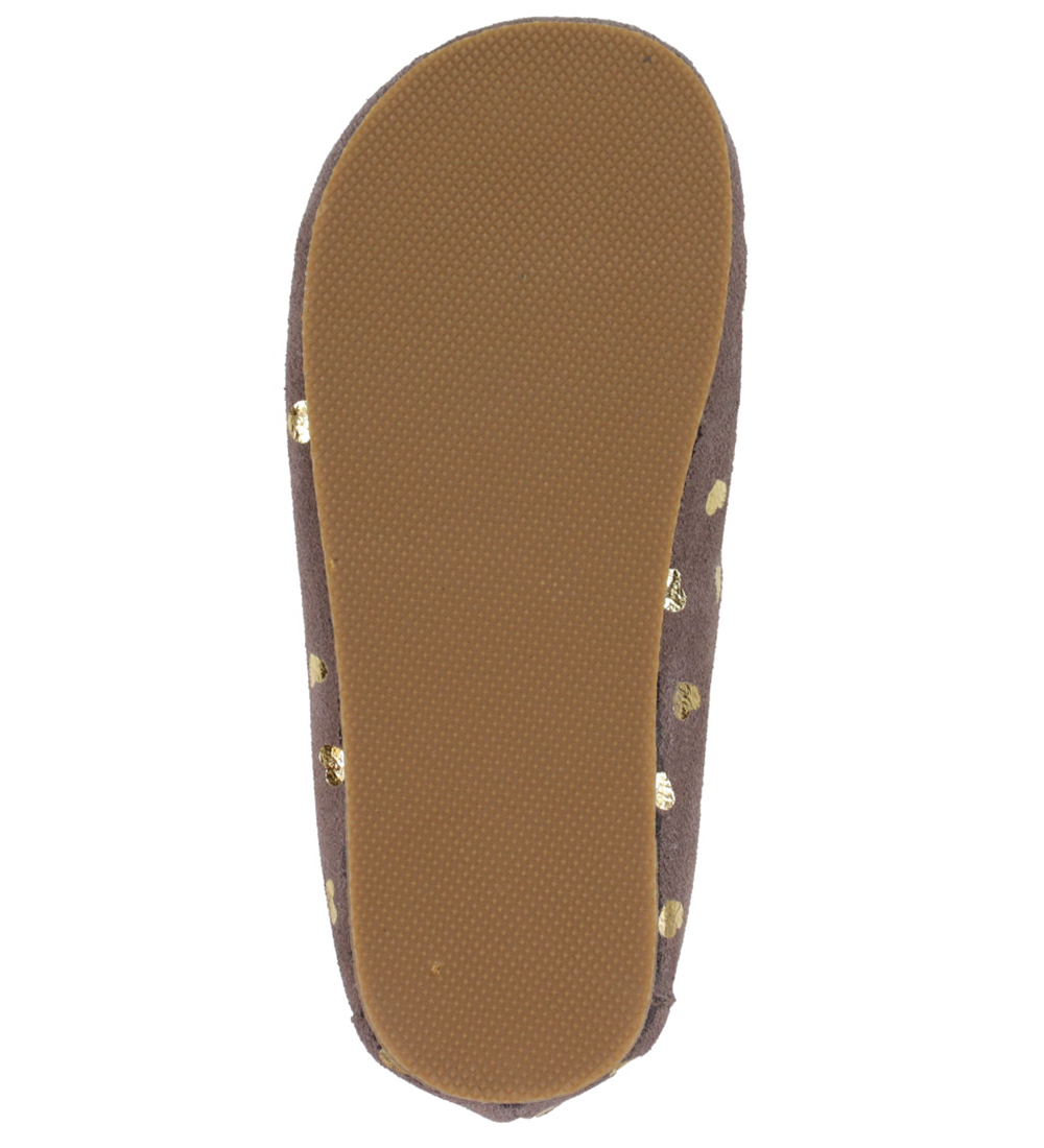 Petit by Sofie Schnoor Slippers - Purple w. Gold Hearts