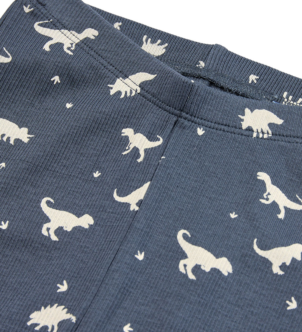 Petit by Sofie Schnoor Leggings - Rib - Navy w. Dinos
