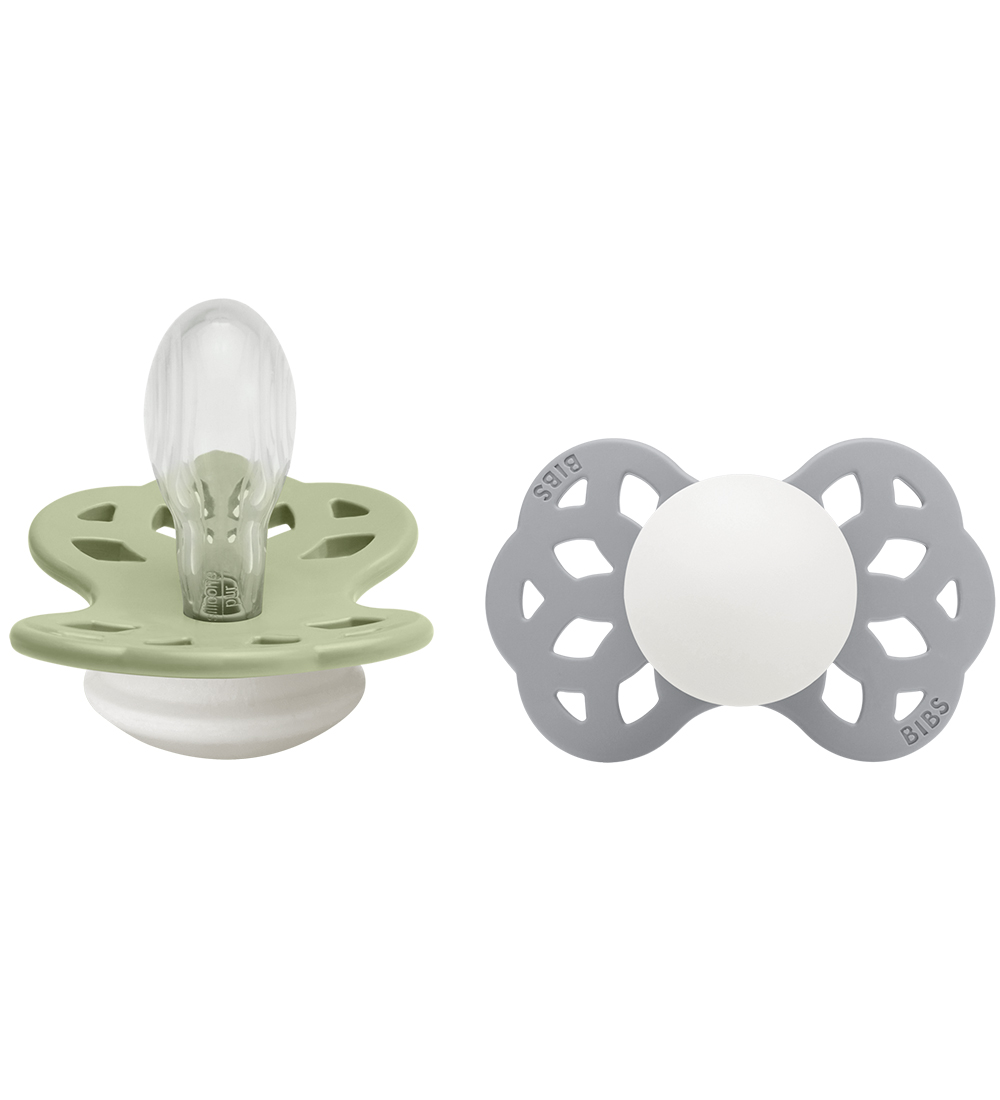 BIBS Infinity Lysende smokker - 2-pack - Str. 2 - Symmetrisk - S