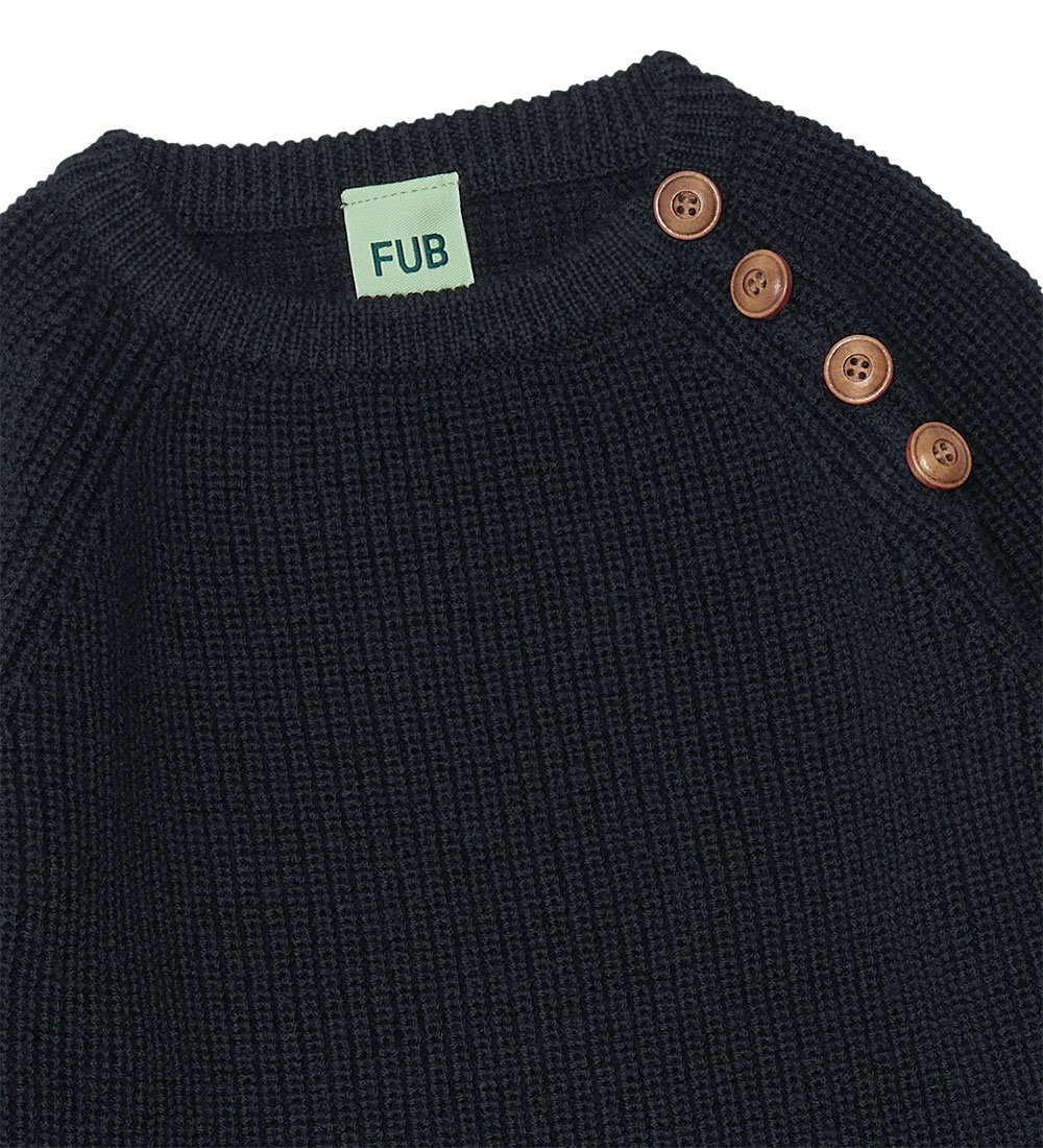 FUB Blouse - Wool - Rib - Dark Navy