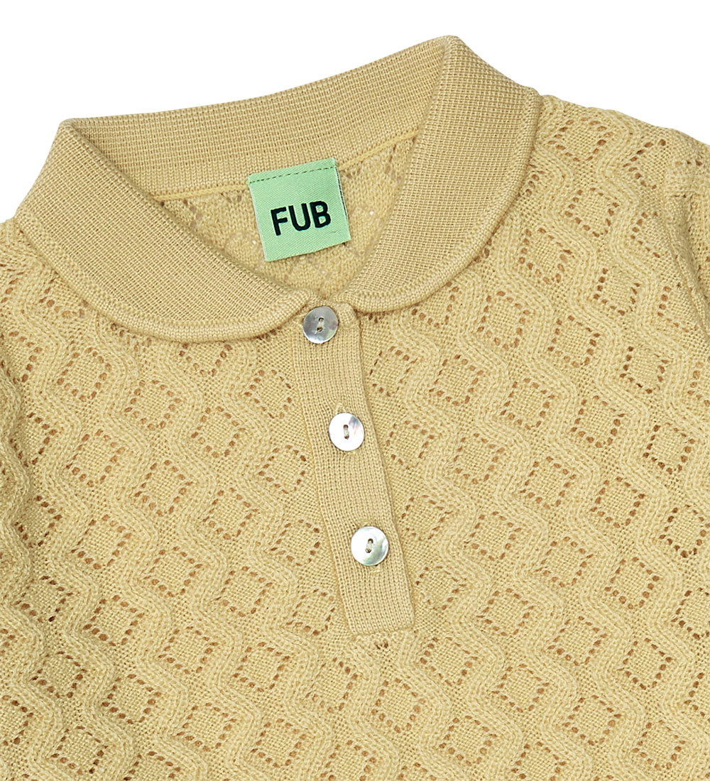 FUB Blouse - Wool - Buttermilk w. Pointelle